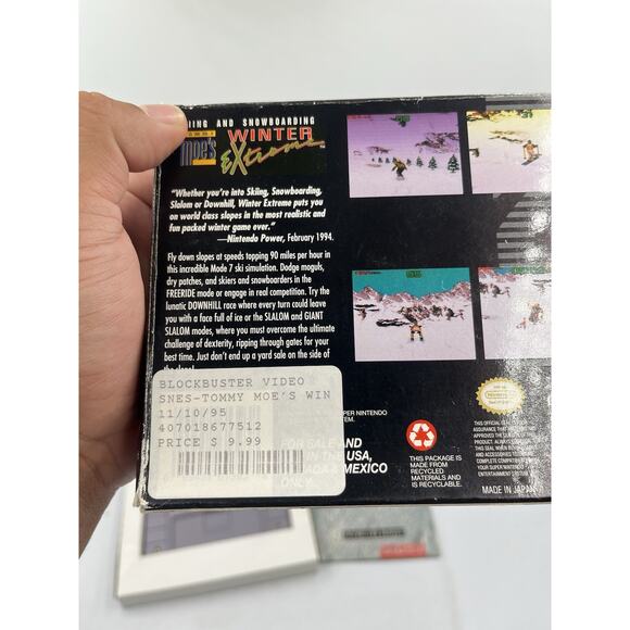 Tommy Moe's Winter Extreme: Skiing & Snowboarding Super Nintendo SNES Complete! - Picture 14 of 16